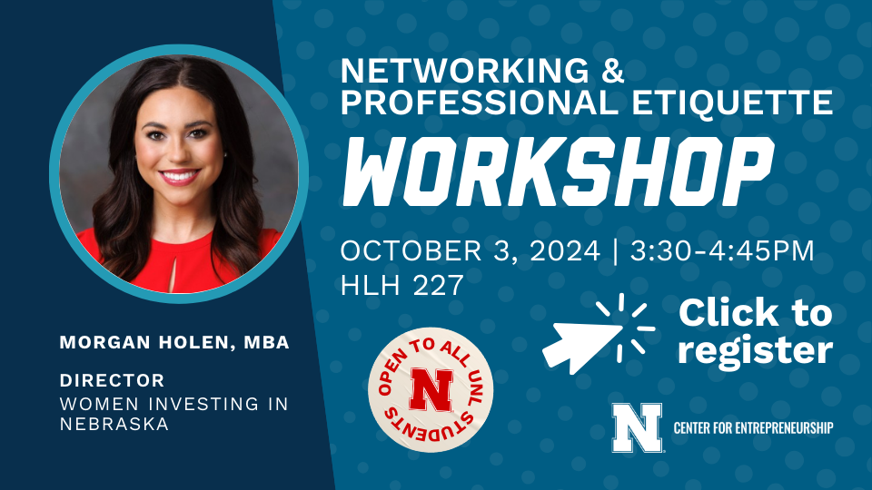 Networking and Professional Etiquette Workshop on Oct. 3