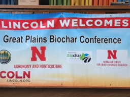 Top Photo:  Great Plains Biochar Conference Banner; Middle Photo: Interactive Oral Session; Bottom Photo:  The Poster Session. 