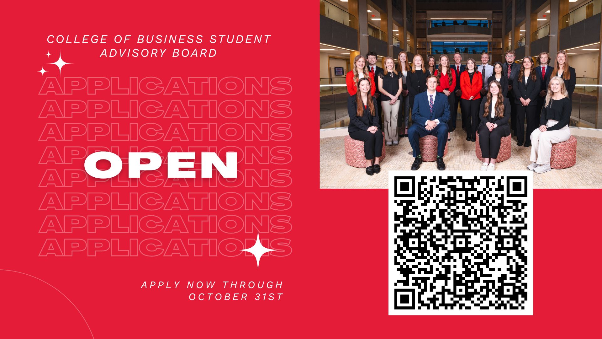 Apply for the Business Student Advisory Board by October 31!