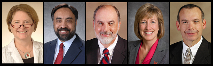 Pictured (from left) is Beth Doll, Ravipreet Sohi, Ronald Yoder, Kathy Farrell and David Jones.