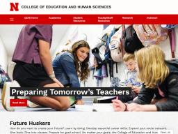 Screen capture of College of Education and Human Sciences website