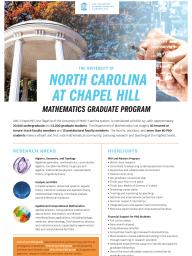 North Carolina At Chapel Hill Mathematics Graduate Program