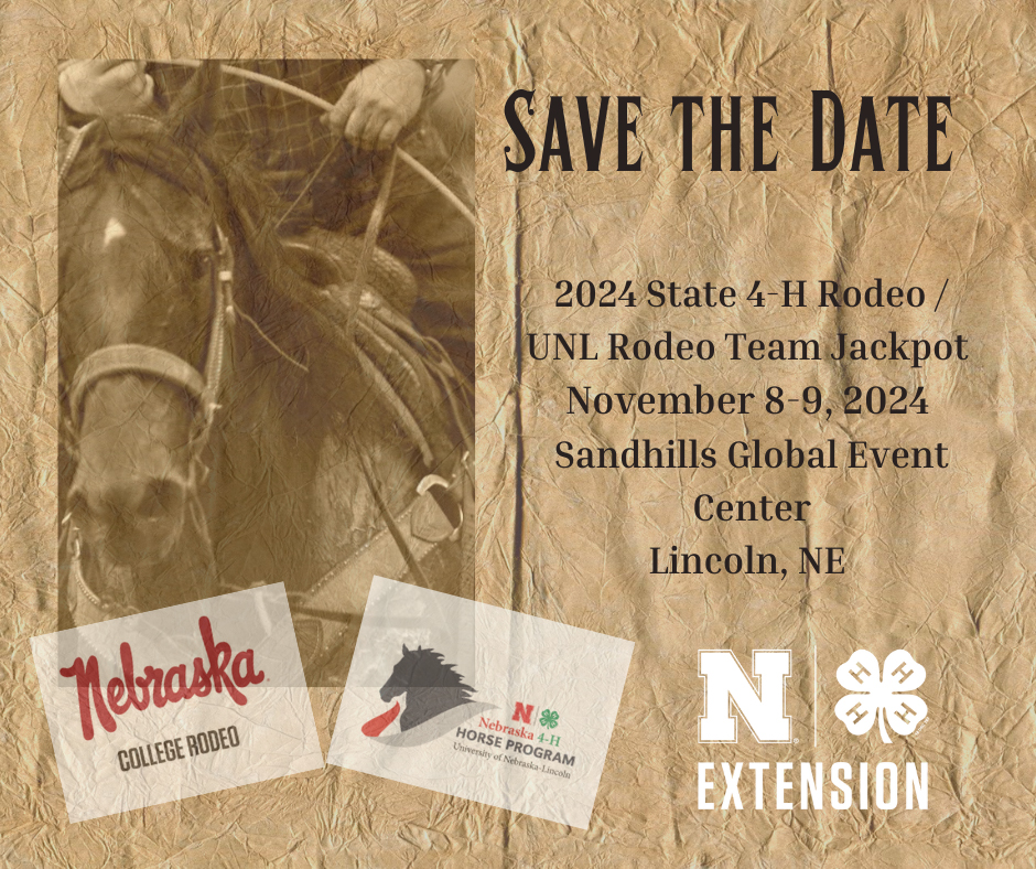 Save the Date for the 2024 State 4-H Rodeo