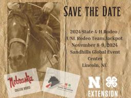 Save the Date for the 2024 State 4-H Rodeo