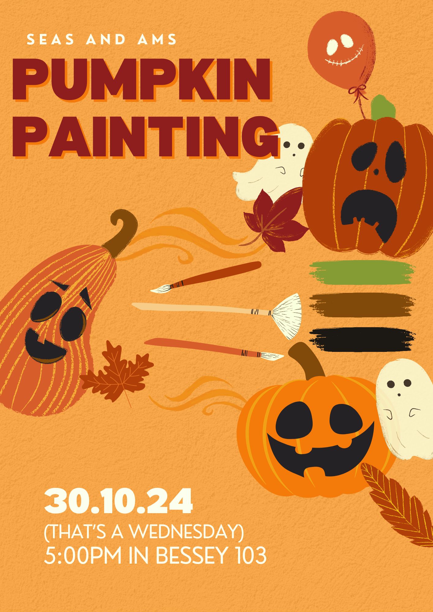 SEAS and AMS October Social Event: Pumpkin Painting