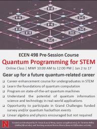 ECEN 498 Pre-Session Course: Quantum Programming for STEM