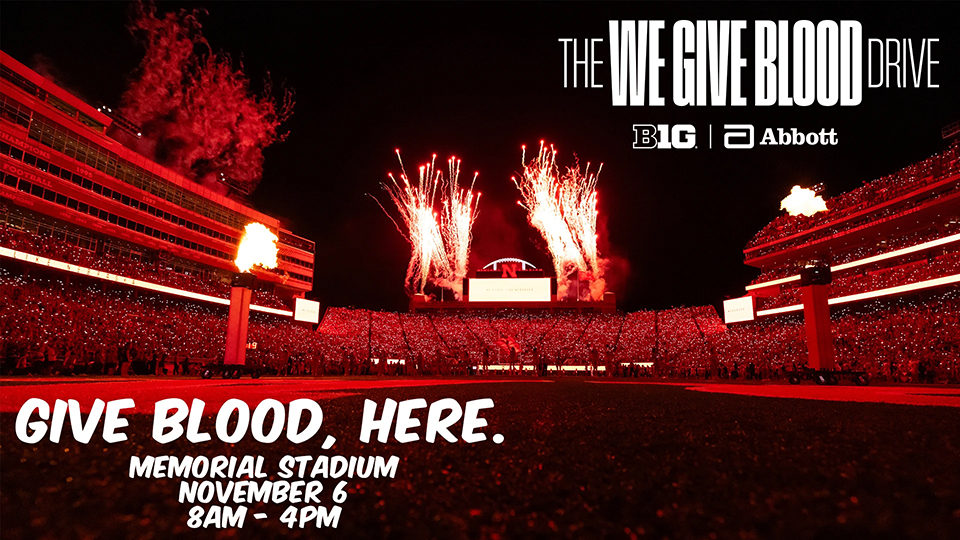 Donate blood at Memorial Stadium on Nov 6, 2024.