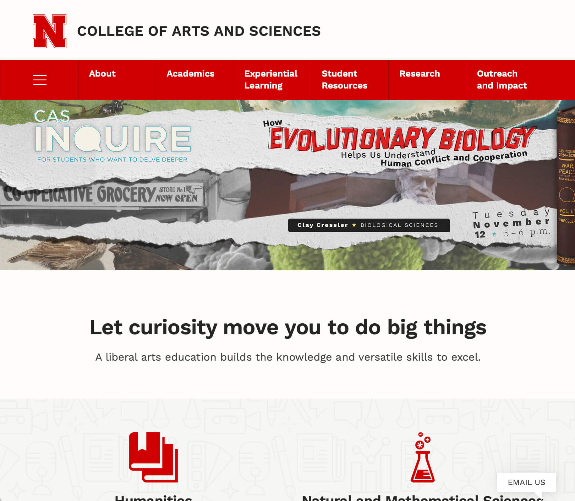 College of Arts and Sciences website