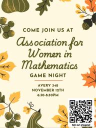 Association for Women in Mathematics (AWM) Game Night!