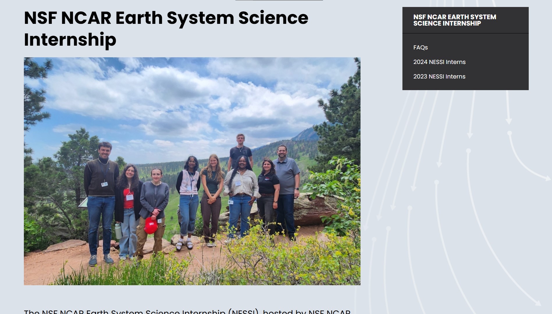 UCAR/NCAR Summer 2025 Internships and Research Experiences