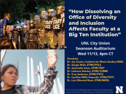 How Dissolving an Office of Diversity and Inclusion Affects Faculty at a Big Ten Institution