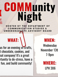 COMMunity Night November 13th