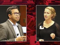 Aich, Haddad named faculty Slam winners during Nebraska Research Days | Photos by Nick Kumpula