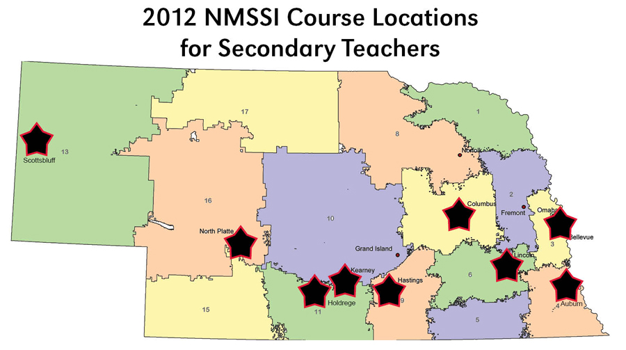 2012 NMSSI Course Locations for Secondary Teachers