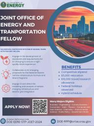 Apply Today! Joint Office of Energy and Transportation (JOET) Fellow