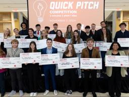 Seven computing majors were among the 24 selected winners of the Nebraska Center for Entrepreneurship's 16th annual 3-2-1 Quick Pitch competition.