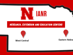 Nebraska map outlining the location of the 3 research, extension and education centers