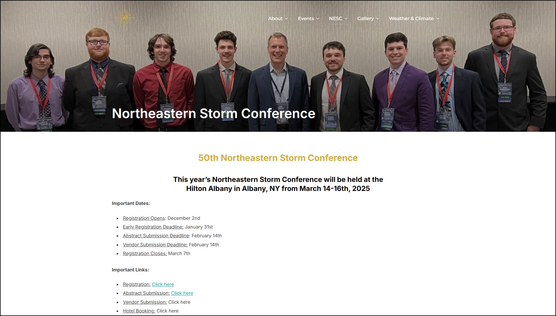 50th Annual Northeastern Storm Conference