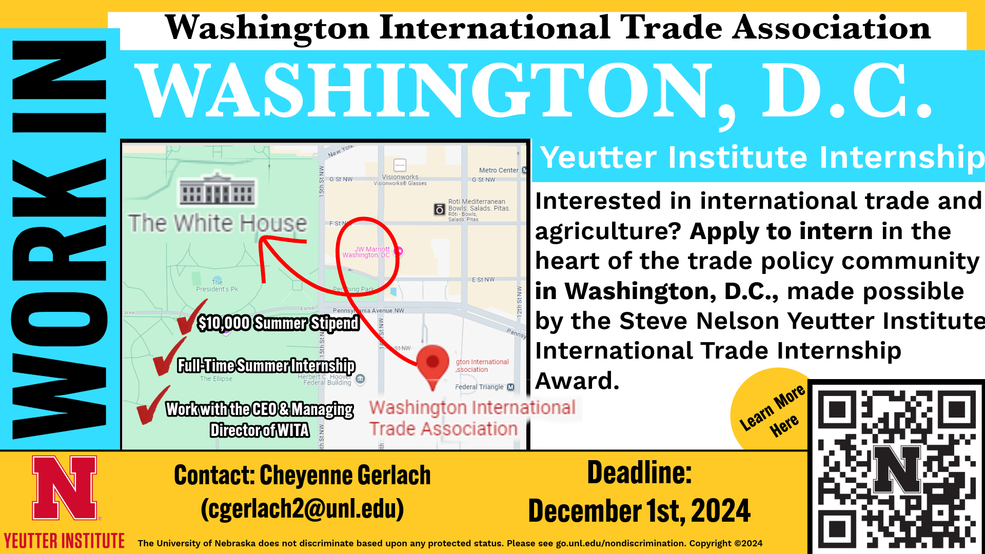 Steve Nelson Yeutter Institute International Trade Internship Award