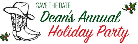 Annual Dean’s Holiday Party is Dec. 11. Registration is required by Wednesday, Nov. 27.