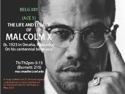 Spring Class on Malcolm X Legacy