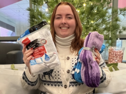 Bring your socks as donations to the annual Gift Drive, which runs through Dec. 13. Last year, we collected more than 400 pairs that were donated to local agencies.