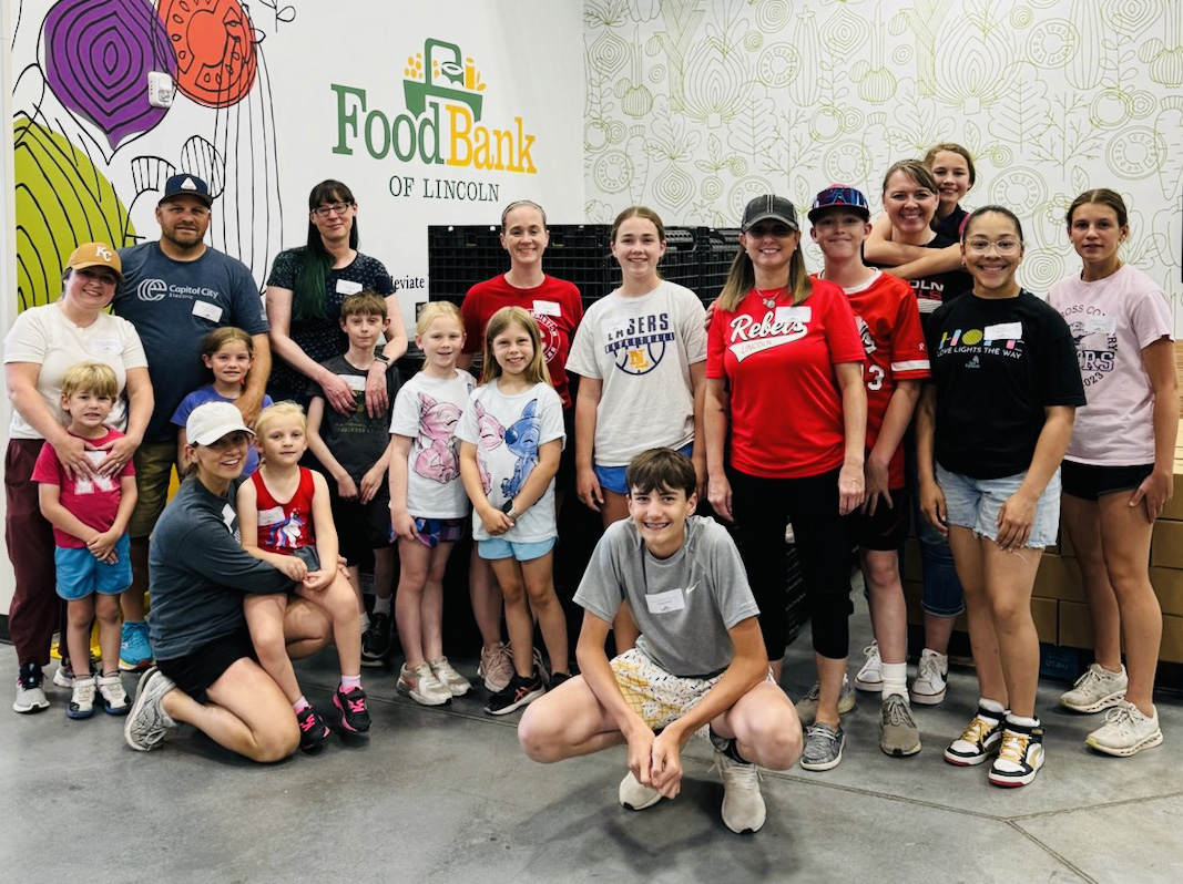 Lancaster Leaders 4-H club meeting in June 2025 at the Food Bank