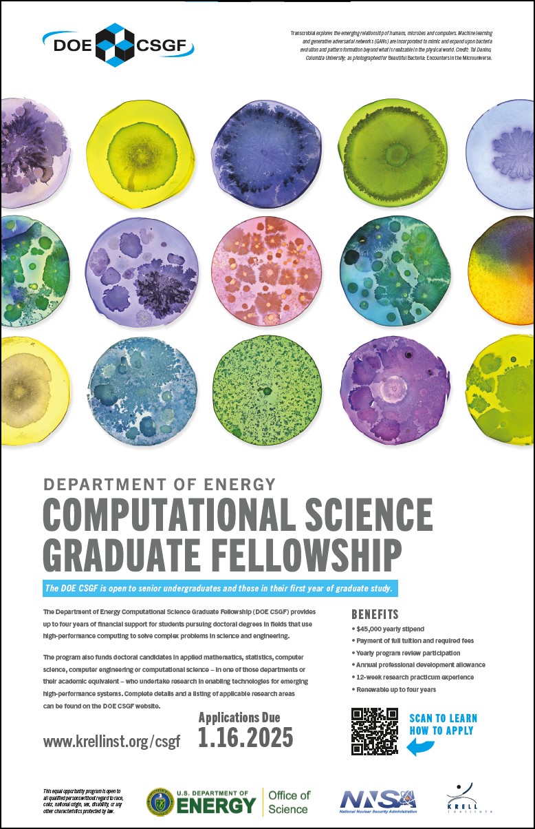 Department of Energy (DOE) Computational Science Graduate Fellowship (CSGF)