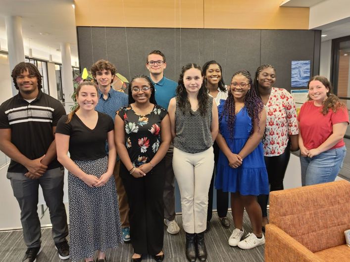 The 2023 SIAM-Simons Undergraduate Summer Research Program Students (including Layla Montemayor from UNL on the far right).