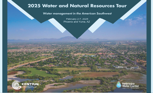 The 2025 Water and Natural Resources Tour will be held in Arizona from February 2 to February 7, 2025.