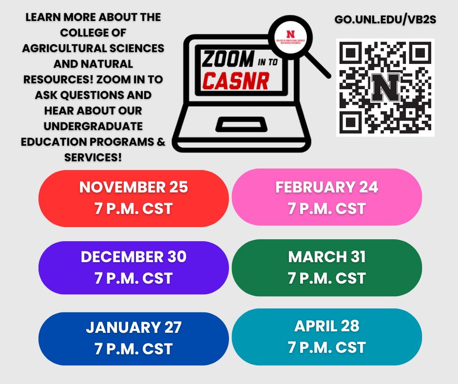 Zoom in to CASNR series dates