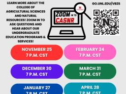 Zoom in to CASNR series dates