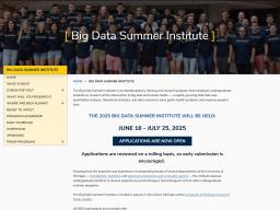 2025 UM Big Data Summer Institute - Apply Now!