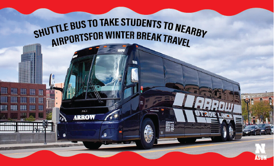 Shuttle bus to take students to nearby airports for winter break travels