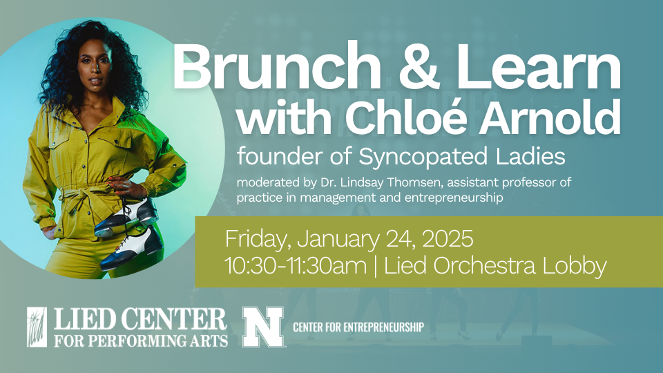 Brunch and Learn with Chloe Arnold, founder of Syncopated Ladies, will foster a conversation around merging the worlds of arts and entrepreneurship.