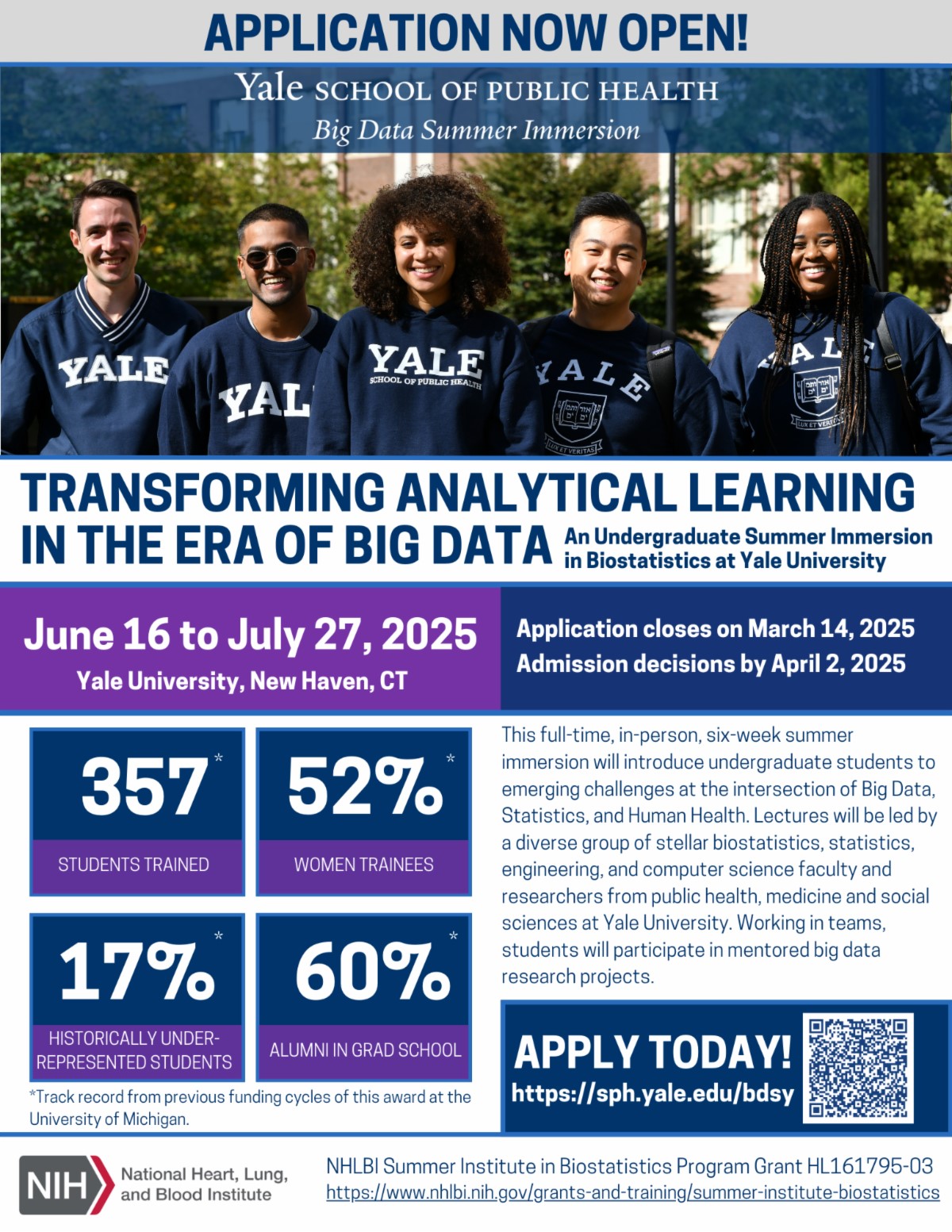 Big Data Summer Immersion at Yale (BDSY)