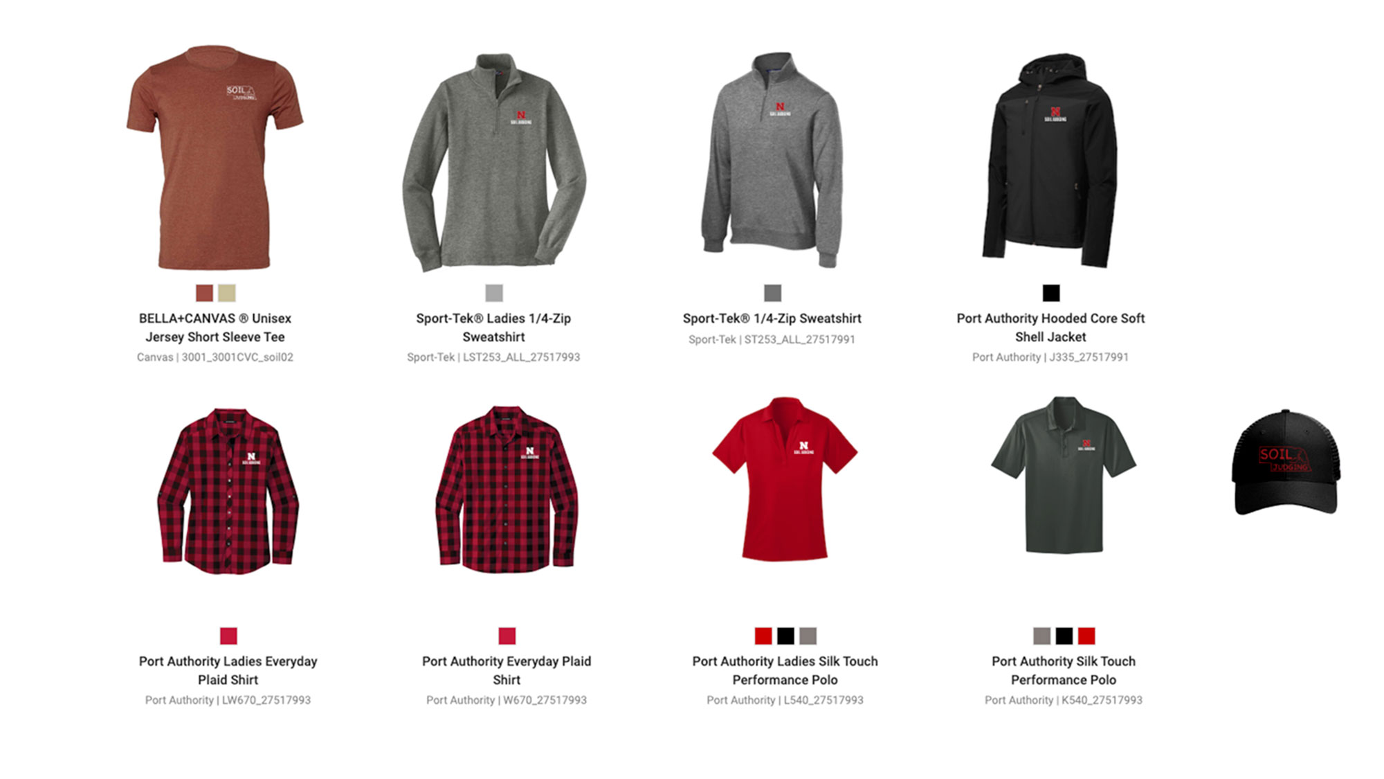 The UNL Soil Judging Team is holding an apparel sale fundraiser. The apparel store is open until Jan. 24.