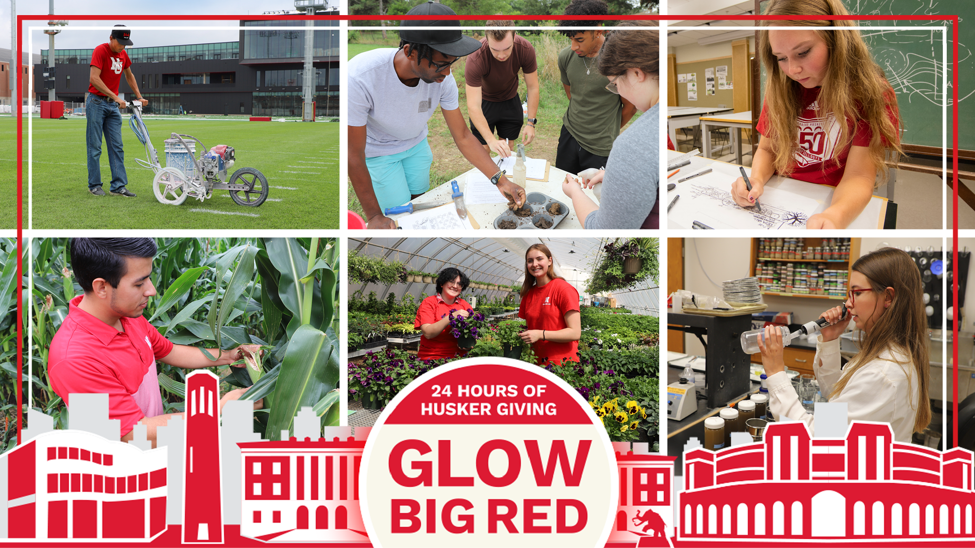 Glow Big Red 2025, the University of Nebraska–Lincoln’s seventh annual giving day, is happening Feb. 12-13, from noon to noon.