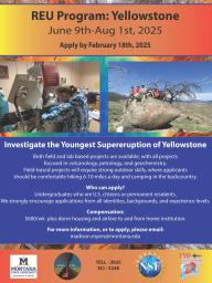 Yellowstone REU Opportunity - Summer 2025