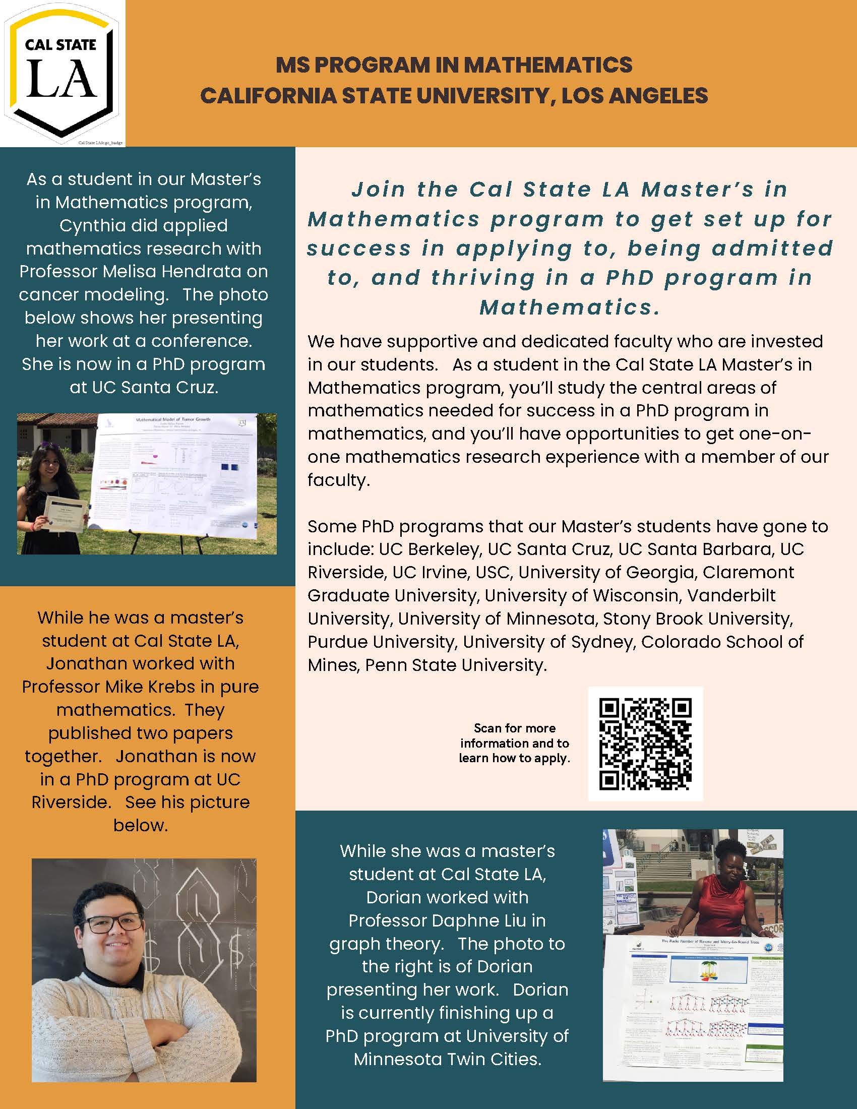 MS Program in Mathematics at California State University, Los Angeles