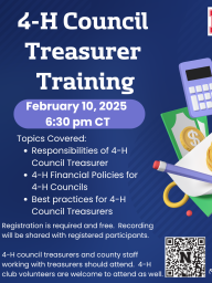 2025 4-H Council Treasurer Training 