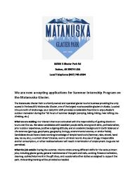 Paid Matanuska Glacier Guide Internships