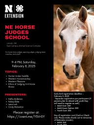 Horse Judging School Flyer