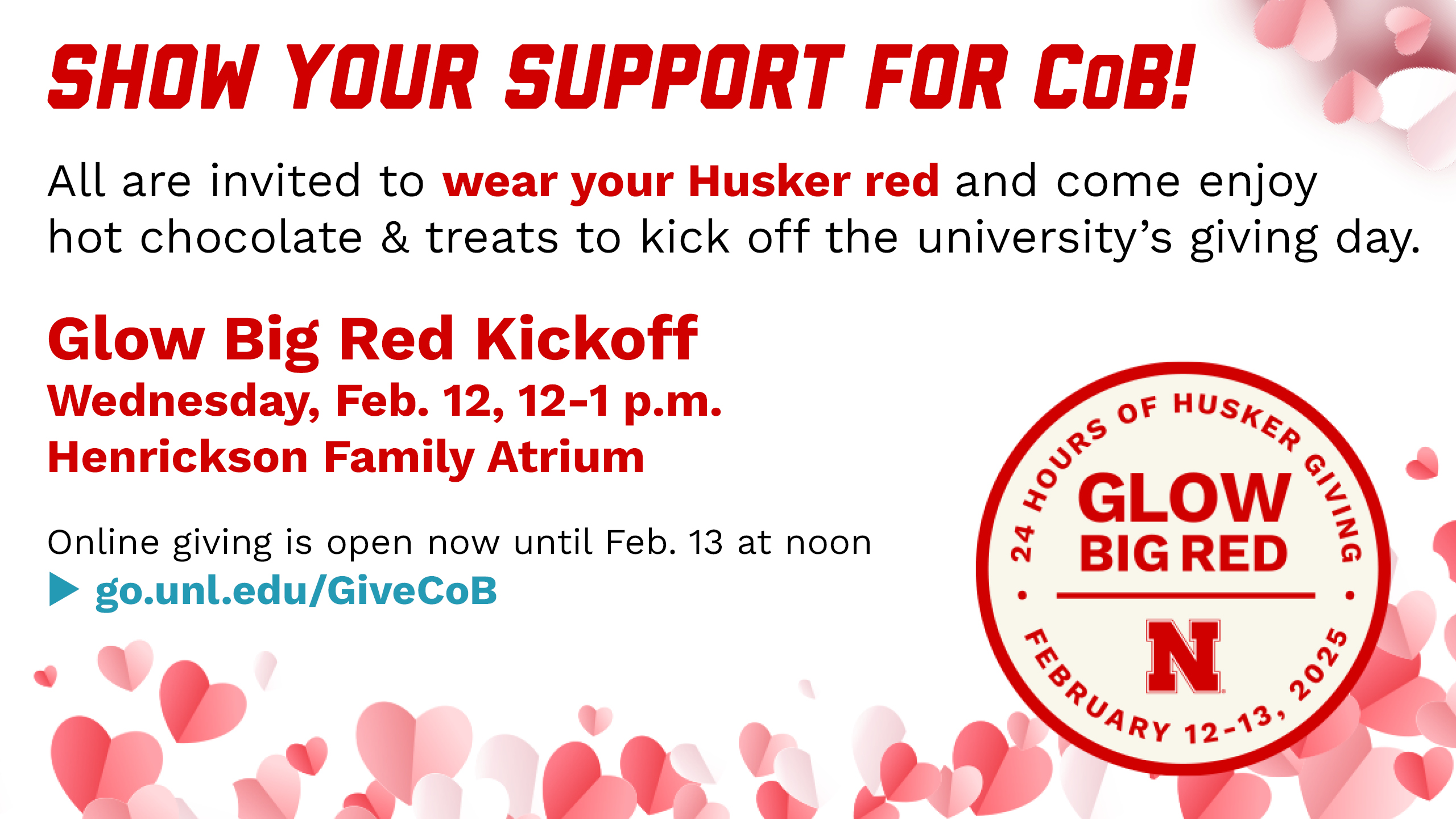 Join us for Glow Big Red Kickoff!