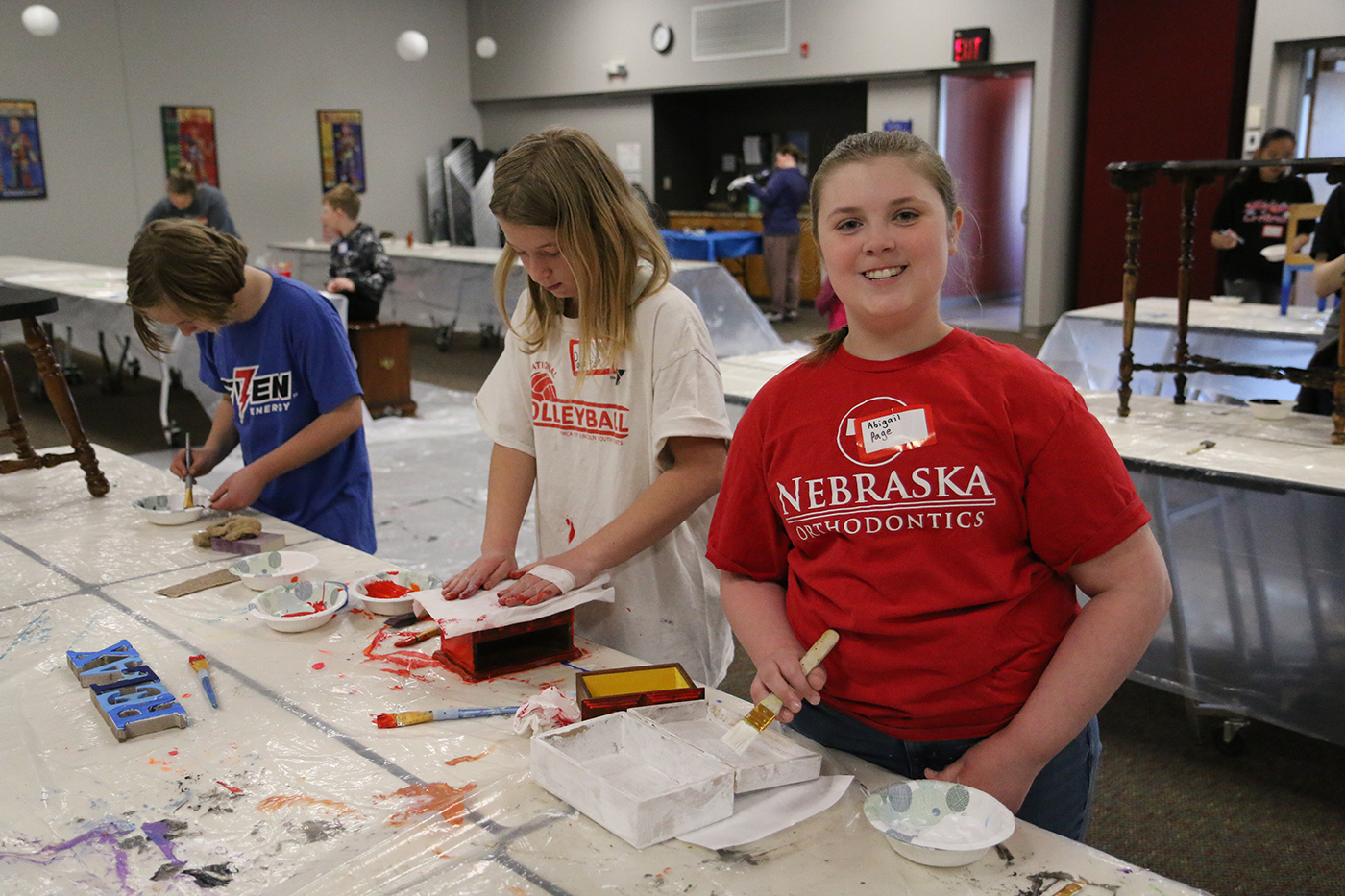 4-H'ers at the 2024 Home Decor and Furniture Painting Workshop