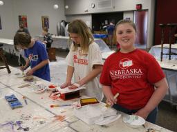 4-H'ers at the 2024 Home Decor and Furniture Painting Workshop