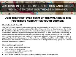 New Youth Council for Walking in the Footsteps project