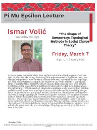 Pi Mu Epsilon Lecture: The Shape of Democracy: Topological Methods in Social Choice Theory