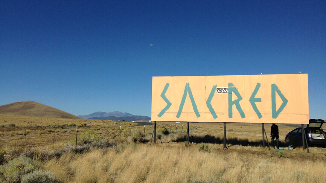 Shown is &ldquo;Sacred Peaks&rdquo; (2014), an archival digital photograph by Jaque Fragua.