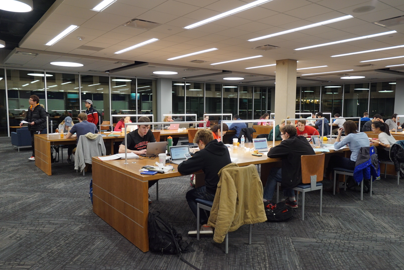 Students doing research in the UNL Libraries